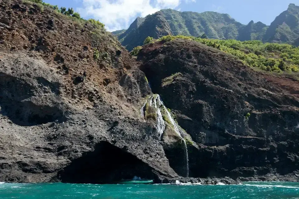 Coastal waterfalls